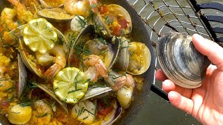 Seafood Paella With Fresh Caught New Jersey Clams | Catch And Cook