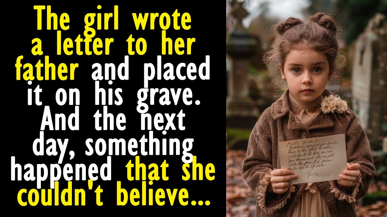 The girl wrote a letter to her father.  And the next day, something happened that she couldn't...