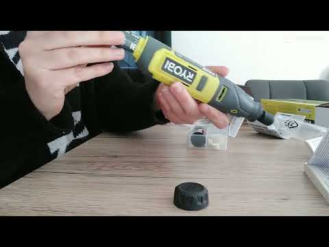 Pack mini-outil RRT4-120GA15 + coffret 37 accessoires RAR800K-37 + batterie 4V 2,0Ah + 15 accessoires RYOBI