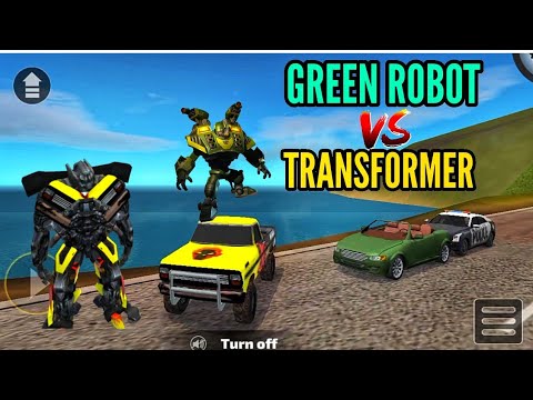 GREEN ROBOT VS TRANSFORMER || ROPE HERO VICETOWN || PAGAL GAMERZ