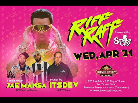 RiFF RAFF Live at Brewster Street with JAE MANSA, Corpus Christi TX. 4/21/21 (Stage view Clip)