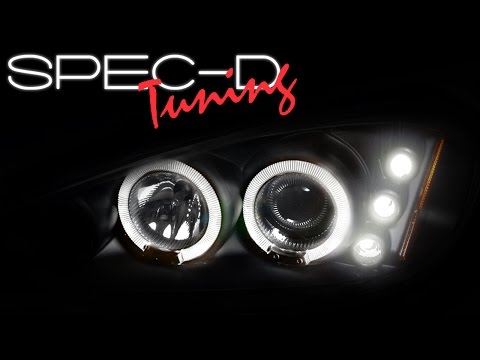 SPECDTUNING DEMO VIDEO: 1999-2005 PONTIAC GRAND AM LED HALO PROJECTOR HEADLIGHTS