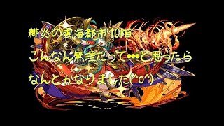 パズドラ 緋炎の雲海都市 十階 アヌビス