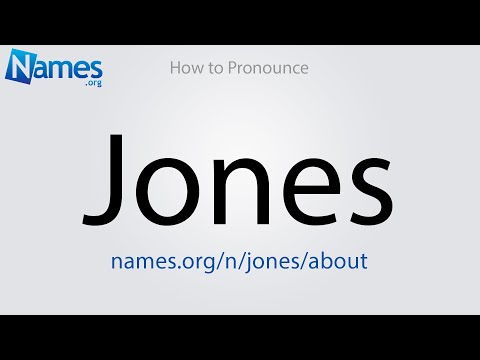 How to Pronounce Jones