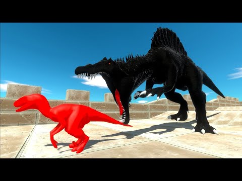 DARK SPINOSAURUS DEATH RUN - Animal Revolt Battle Simulator