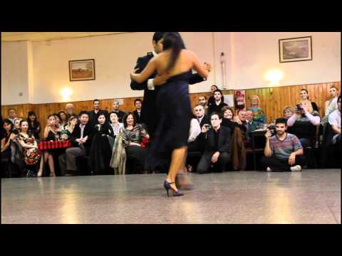  Maria Ines Bogado  and  Sebastian Jimenez  are  dancing  to  the  milonga  "  La Trampera  "