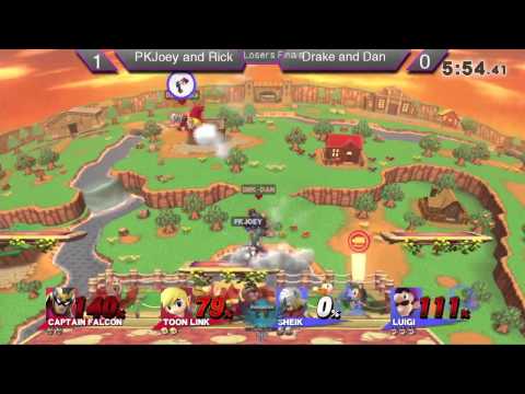 Smash Wii U Doubles: Loser's Finals - PKJoey & Rick vs. Dan & Drake
