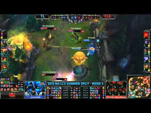 Amazing TL FeniX 1v4 Quadrakill with Azir on NA LCS Summer - Week 5 Day 1 (TL vs CLG)