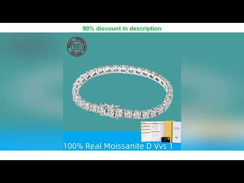 #100% S925 Sterling Silver 2-6mm Real Moissanite Tennis Bracelet for Women Wedding Jewelry Christma