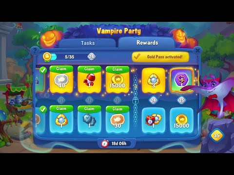 @Fishdom Win Strikes Atlantis Cup Stage 47 - 50. 🦇 Vampire Party Level 23 Unlocked.