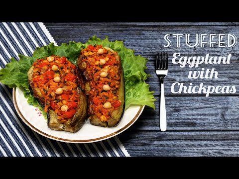 STUFFED EGGPLANT WITH CHICKPEAS