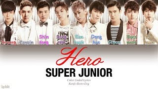 Super Junior (スーパージュニア) – Hero (Original Ver.) (Color Coded Lyrics) [Kanji/Rom/Eng]