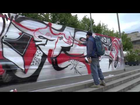 Oper trifft Graffiti - Aktion auf dem Friedrichsplatz, 30. Mai 2015