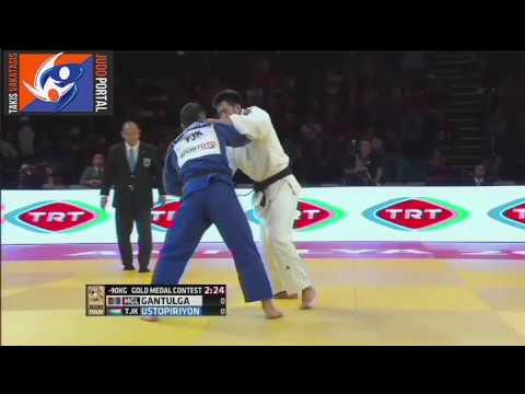 Judo Grand Prix Antalya 2017 Final -90kg GANTULGA (MGL) vs. USTOPIRIYON Komronshokh (TJK)