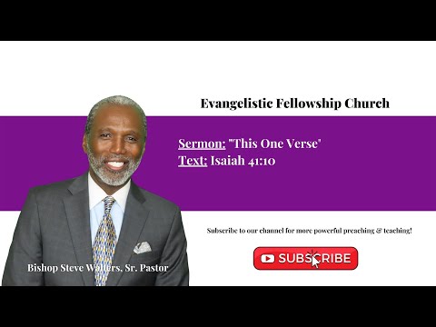 This One Verse - Bishop Steve B. Walters, Pastor