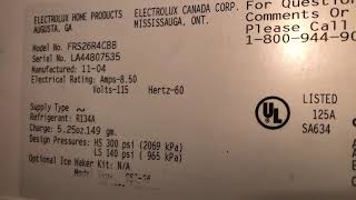 Water Inlet Valve Replacement Frigidaire FRS26R4CBB part 240531101 241734301 2403218A