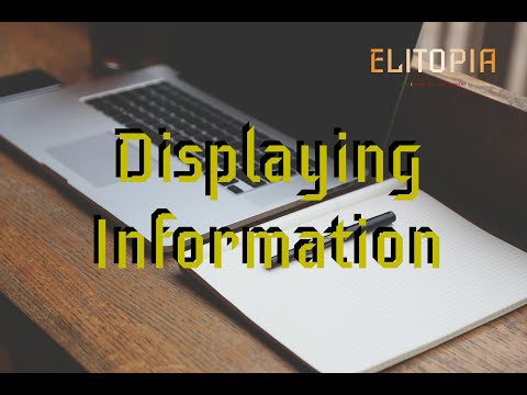 Elitopia - Displaying Information - 2 minute coding ep6