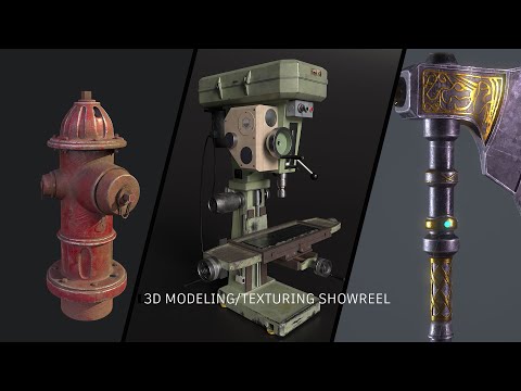 3D Modeling/texturing Showreel 2022
