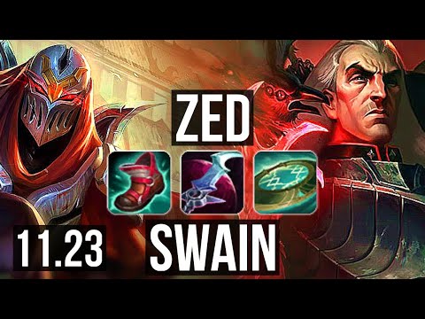 ZED vs SWAIN (MID) | 2.3M mastery, 10/2/12, 6 solo kills, 500+ games | BR Master | 11.23