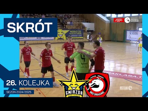 Gwiazda Ruda Śląska - Red Dragons Pniewy  |2:4| SKRÓT | 26. kolejka (2024/25)