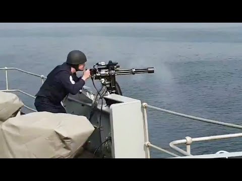 HMS Sutherland conducts force-protection gunnery exercise