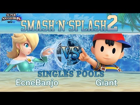 Smash'N'Splash 2  SINGLES POOLS - EcneBanjo (Rosalina) vs Giant (Ness)
