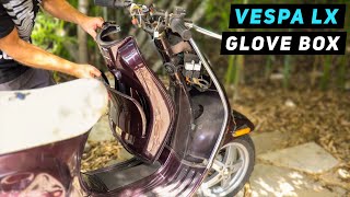 Vespa LX Inner Glovebox / Leg Shield Cover Removal / Installation | Mitch