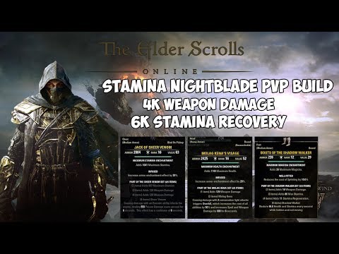 ESO | INSANE DPS AND SUSTAIN STAMINA NIGHTBLADE BUILD | MORROWIND