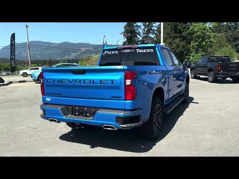 2025 Chevrolet Silverado 1500 Crew Cab Short Box 4-Wheel Drive RST in Riptide Blue Metallic for sale at Pacific Chevrolet Buick GMC Ltd in Port Alberni, BC