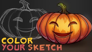 How To Easily Color Your Sketches | Fast Digital Coloring Technique | Photoshop Art Tutorial