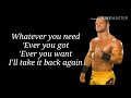 WWE Chris Benoit Theme Song Whatever Lyrics