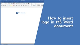 How to insert a Logo into a  Microsoft Word document | Lokesh Kaushik
