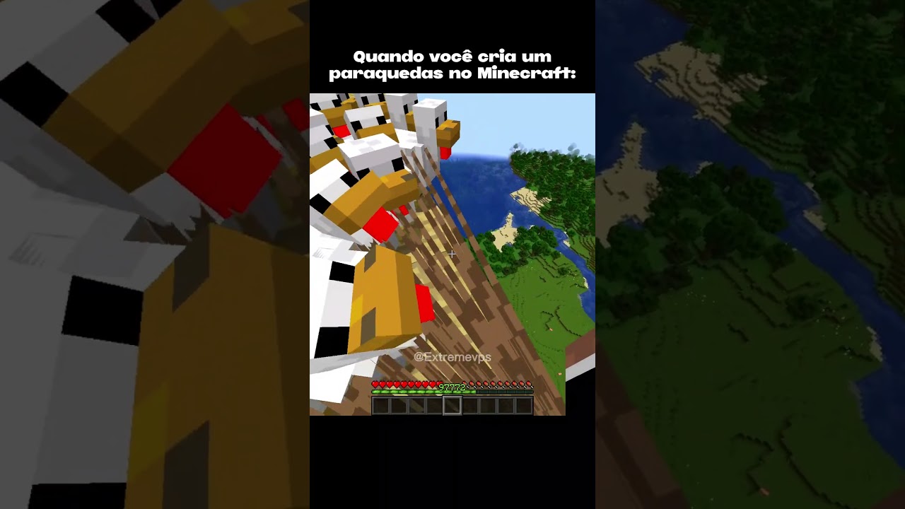 O melhor paraquedas do Minecraft 🧠