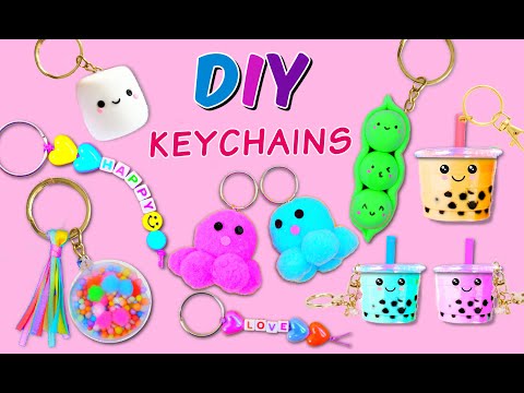 8 AMAZING DIY KEYCHAINS - How To Make Super Cute Key chain At Home - Easy Steps