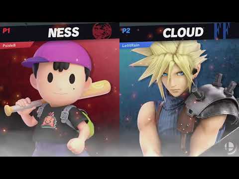 SideB  (Ness) vs LetItRain (Cloud) - Winners Round 2 - Smash Fight Club 33 @ CBC