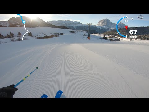 the legendary 8: Gardenissima - pov first lift early morning 4k (Ortisei, Seceda, Italy)