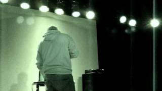 MC Chris debuting his cartoon theme song