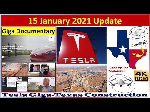 Tesla Gigafactory Texas 15 January 2021 Cyber Truck & Model Y Factory Construction Update (07:45AM)