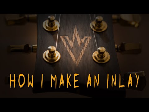 This is how I make a wood inlay of my logo into guitar headstock