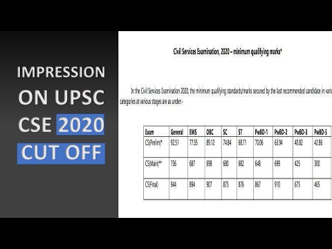 IMPRESSION on UPSC CSE 2020 CUT OFF | J.Sivarajarajendran |Minds Of Aspirants