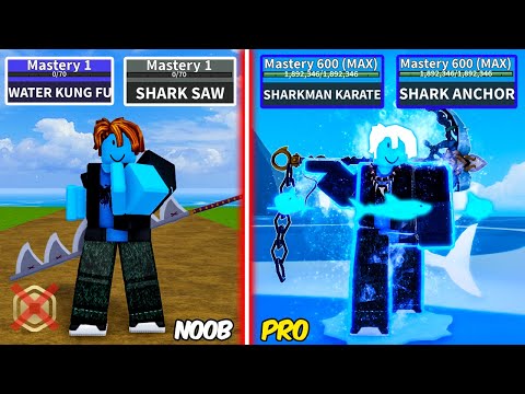 Level 1 to Max Level as Shark Bacon using all Shark Weapon | Full Gear Shark V4 with 0 Robux & F2P