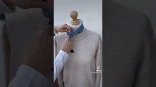 Easy way to tie a silk scarf Scarf tutorial #silkscarf #shorts #scarftutorial #howto #fyp #fashion