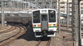 preview picture of video '211系電車、大船駅に到着　211 series train, arrived at the Ofuna station'