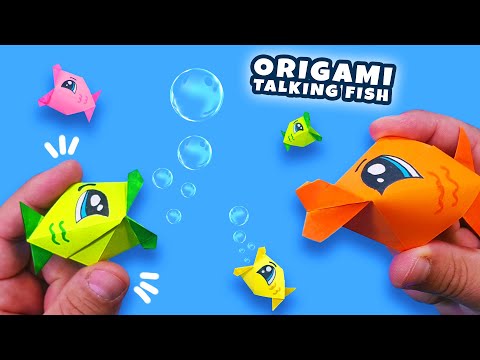Origami Talking Fish. How to Make Paper 3D fish