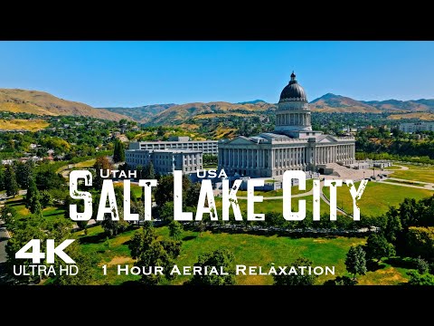 [4K] SALT LAKE CITY 🇺🇸 1 Hour Drone Aerial Tour of SLC UTAH | USA United States of America