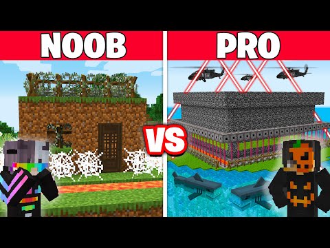 NOOB vs PRO: EN GÜVENLİKLİ EV YAPI KAPIŞMASI! - Minecraft