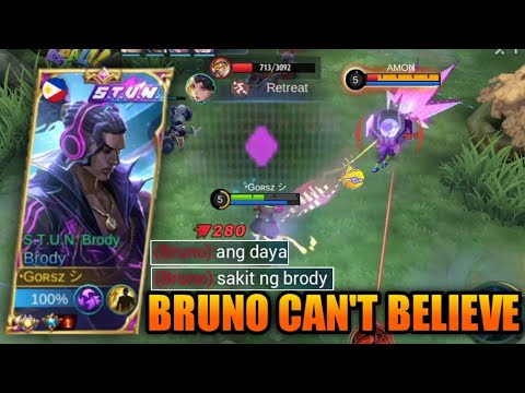 BRUNO CANT BELIEVE ON BRODY'S DAMAGE | BRODY BEST BUILD | TOP 1 BRODY | MLBB