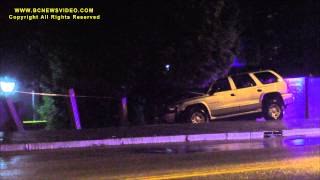 preview picture of video 'Coquitlam Car Accident Crashed Into Fence Dewdney Trunk Rd January 23 2015'