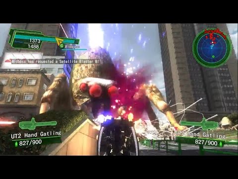 Earth Defense Force 4.1 Blind Hard Difficulty Let's Play Part 8 - Godzilla and BUG KING