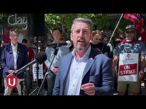 Speaking to Manitoba Hydro Workers